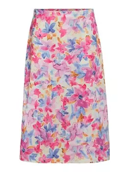 Юбка Vila Midi Allover Print geblmt elegant, красный