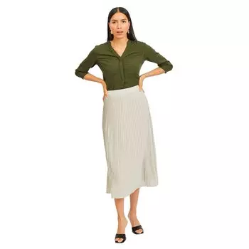 Юбка Vila Milina High Waist Midi, бежевый