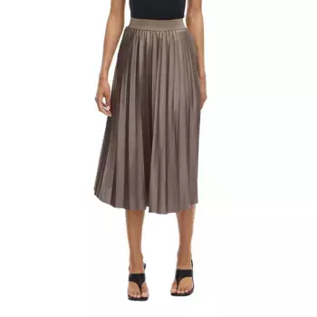 Юбка Vila Nitban midi skirt, коричневый