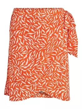 Юбка VILA Skirt Sille Aria, оранжевый