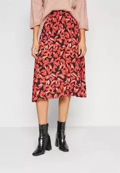 Юбка VILA ВИАДЕЛИН, черный/листья