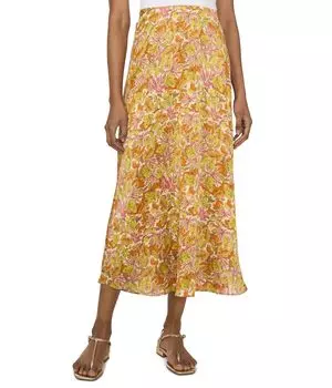 Юбка Vince Camuto Bias Pull On Midi Skirt, цвет Crushed Orange