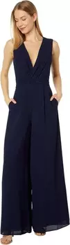 Юбка Vince Camuto Chiffon Twist Front Balloon Sleeve Jumpsuit, темно-синий