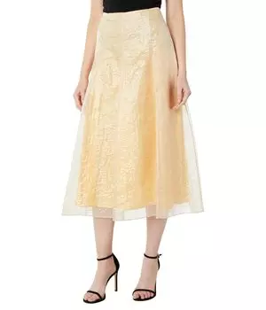Юбка Vince, Sheer Paneled Slip Skirt