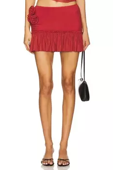 Юбка в цветочек Zemeta, red