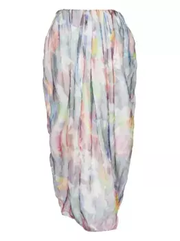 Юбка в форме яйца с цветочным принтом JIL SANDER, розовый