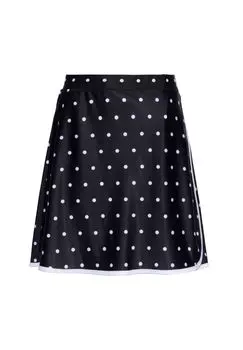 Юбка в горошек с запахом QUEEN KEROSIN, черный