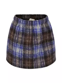 Юбка в клетку Douuod Kids, коричневый