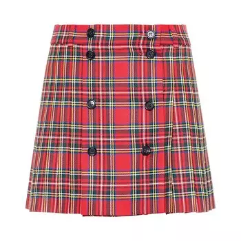 Юбка в клетку Miu Miu Красная