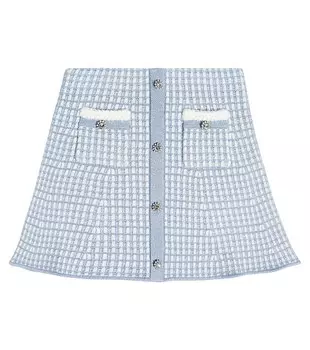 Юбка в клетку Self-Portrait, синий