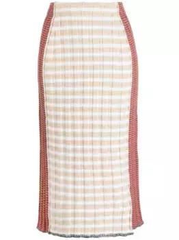 Юбка в клетку YANYAN KNITS, мультиколор