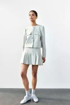 Юбка в коробку со складками ZARA, мультиколор