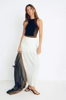 Юбка в многослойном стиле H&M, белый
