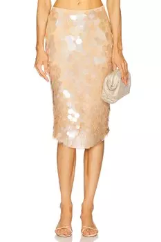 Юбка в пайетках Riley Retrofete, honey beige