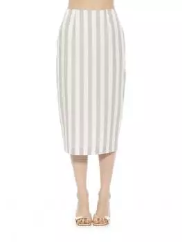 Юбка в полоску Jacki ALEXIA ADMOR, цвет green stripe