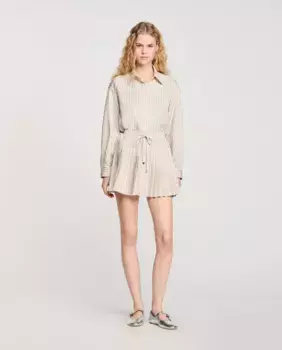 Юбка в полоску со стразами Sandro, мультиколор