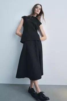 Юбка в полоску ZARA, полосатый