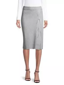 Юбка в Рубчик Milly с узором косы, heaTher grey