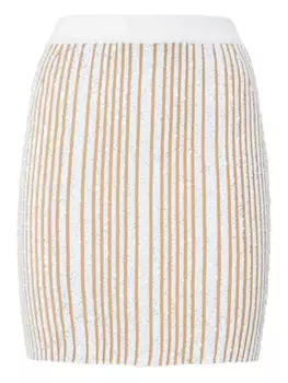Юбка в рубчик с пайетками Missoni, белый
