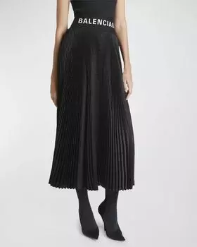 Юбка в складку Balenciaga, цвет 1000 Black