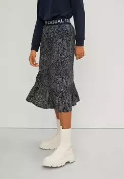 Юбка в складку comma casual identity, темно-синий