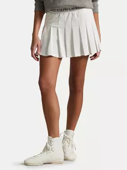 Юбка в складку стандартный крой 211965112001 Polo Ralph Lauren, белый