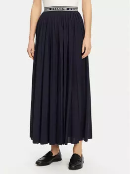 Юбка в складку стандартный крой Bleu 2515771031 Weekend Max Mara, синий