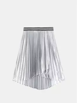 Юбка в складку стандартный крой WC5124203CGJ Coccodrillo, серебряный