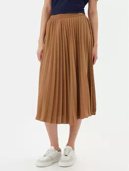 Юбка в складку стандартный крой WW0WW43886 Tommy Hilfiger, коричневый