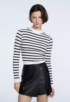 Юбка в складку Stradivarius, черный