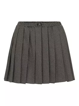 Юбка в складку в горошек Elisabetta Franchi, черный