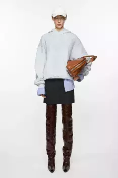 Юбка в тонкую полоску Acne Studios, черный