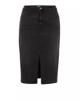 Юбка WE Fashion, черный деним