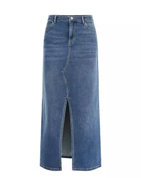 Юбка We Fashion, синий джинсовый