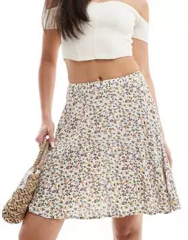 Юбка Wednesday's Girl Ditsy Floral Flippy Cheesecloth Mini, мультиколор