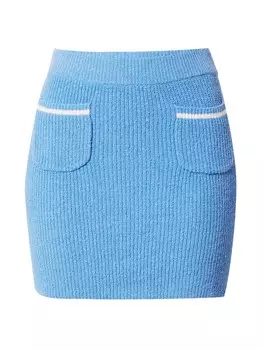 Юбка WEEKDAY Emery, небесно-синий
