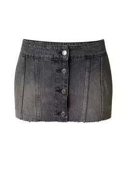 Юбка WEEKDAY, серый деним