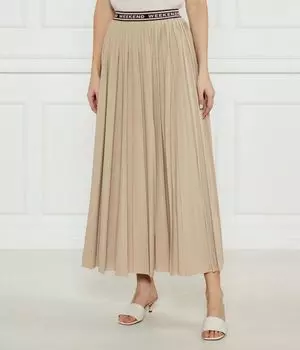 Юбка Weekend Maxmara в складку, бежевый