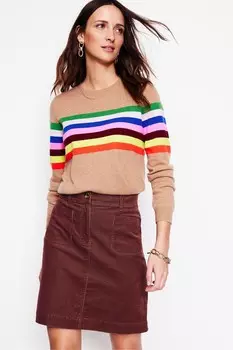 Юбка вельветовая Estella Boden, коричневый