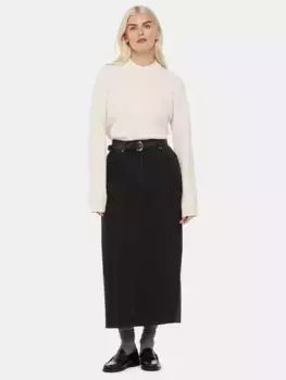 Юбка Whistles Petite Straight Denim Midi, цвет washed black