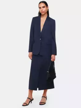 Юбка Whistles Pinstripe Tailored Midi, цвет navy/multi