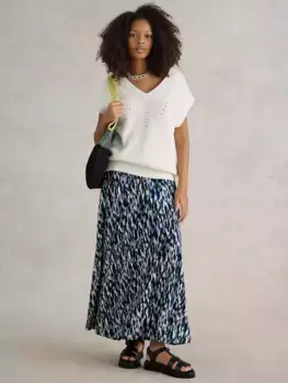 Юбка White Stuff Jada Ecovero Maxi, цвет navy/multi