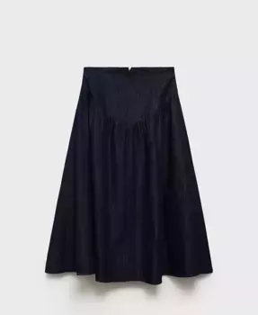 Юбка Women's Flared Denim Skirts MANGO, синий