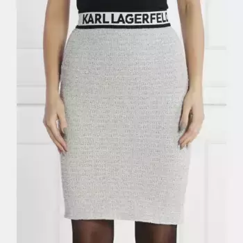 Юбка вязки букле Karl Lagerfeld, серый