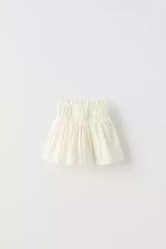 Юбка Zara Bermuda Skort, светло-бежевый