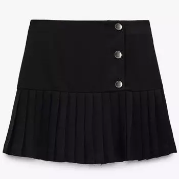 Юбка Zara Box Pleat, черный