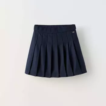Юбка Zara Box Pleat, темно-синий