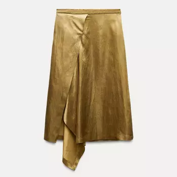 Юбка Zara by Carlyne Cerf Asymmetric Flowing, золотистый
