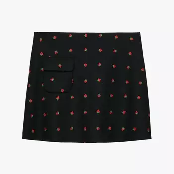 Юбка Zara by Stefano Pilati Strawberry Wool, черный