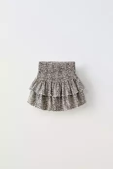 Юбка ZARA, черный/белый